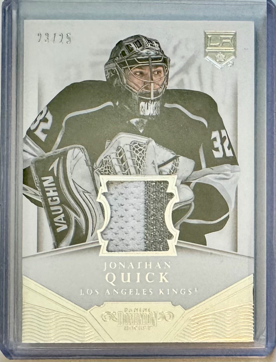 2013-14 Panini Dominion Hockey #D-JQ Jonathan Quick Game-Used Patch /25