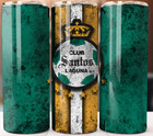 Santos Futbol Tumbler 20oz Skinny Cup Mug Stainless Steel w Straw