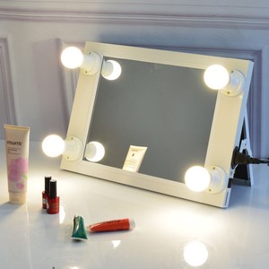 White Portable Hollywood Lighted Vanity Mirror Illuminate Theatre Image Is Loading White Portable Hollywood Lighted Vanity Mirror Illuminate Theatre