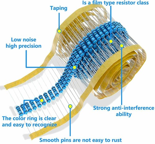 20 PCS 1/2 w(0.5 watt) 1% metal film resistors Over 200 Various Value YOU CHOOSE - Picture 12 of 190