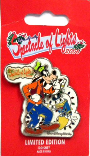 WDW 2006 GOOFY and DONALD DUCK SPECTACLE of LIGHTS PIN - LE OF 2500 - #50950