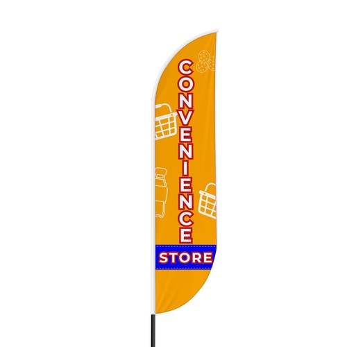 Feather Flag Outdoor by Mavis | HD Print Swooper Flag for Convenience Store Ads - Picture 17 of 61