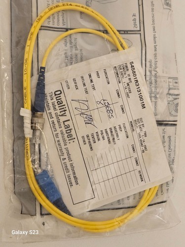 CORNING GOLD 1M SINGLE-MODE FC-SC FIBER OPTIC JUMPER CABLE - Picture 5 of 5