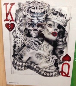 skeleton king with queen of hearts card shirt choose size skeleton king with queen of hearts card shirt choose size