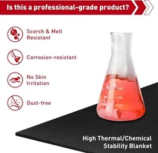  Carbon Fiber Auto Welding Blanket Torch Plumbers Pad Heat Sink Slag Felt 12'' 