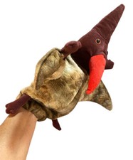 Pterodactyl Hand Puppet Pretend Plushie Plush 12" Stuffed Animal Dinosaur