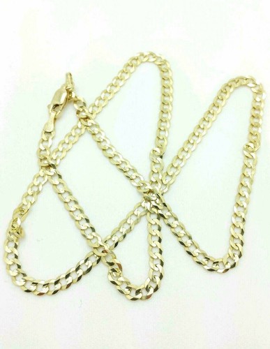 14K Solid Yellow Gold Cuban Chain Necklace 16" 18" 20" 22" 24" 26" 28" 30" - Picture 2 of 9