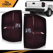 Fit For 2014-2019 Silverado Rear Smoked Lens Tail Light Brake Lamp Set LH RH ABS