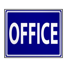 Horizontal Vinyl Stickers Office Blue Sign Safety Sign Label Industrial Decals