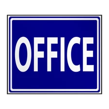 Horizontal Vinyl Stickers Office Blue Sign Safety Sign Label Industrial Decals