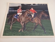 JOCKEY CRAIG PERRET SIGNED 8x10 Horse Racing Photo Strike The Gold Laurel Park 