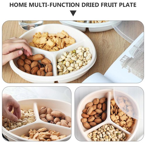 Candy Serving Container Compartment Round Tray Fruit Platter Candy Serving Tray - Picture 6 of 12