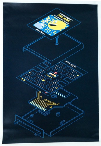Loot Gaming Crate Exclusive Pac-Man Waka Waka Card Poster Blueprint 9x13 NEW - Picture 1 of 2