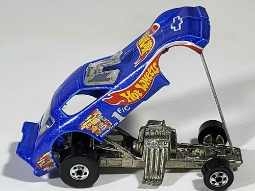 De colección 1977 Hot Wheels Pontiac Firebird Coche Divertido Azul Error Chevy Logo Diecast Mt - Imagen 1 de 12