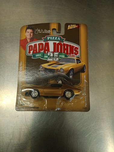 Johnny Lightning Papa John's 1971 Chevy Camaro Z28 25e anniversaire signée !! - Photo 1/2