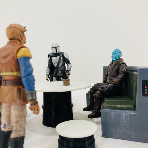 Nevarro Cantina Seat for 3.75 in Figure Diorama - Picture 5 of 8