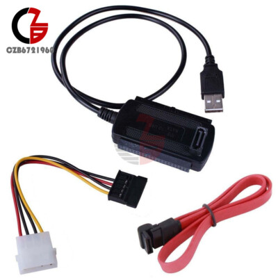 SATA/PATA/IDE Drive to USB 2.0 Adapter Converter Cable For 3.5/2.5 Hard Drive