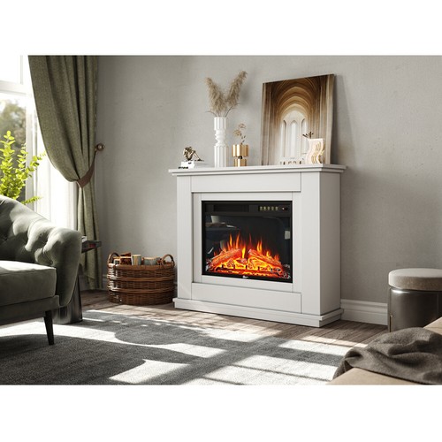 Wall/Inset Fake Firewood Electric Fireplace Insert Heater 30" 34" LED Fire Flame - Picture 2 of 13