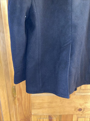 Vtg US NAVY 100% WOOL Peacoat Navy Blue Men’s 36 R Jacket Coat Navy Buttons - Picture 17 of 18