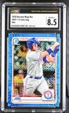 2020 Bowman Chrome Mega Mojo Josh Jung  BCP-113 Blue Refractor /150 CSG 8.5