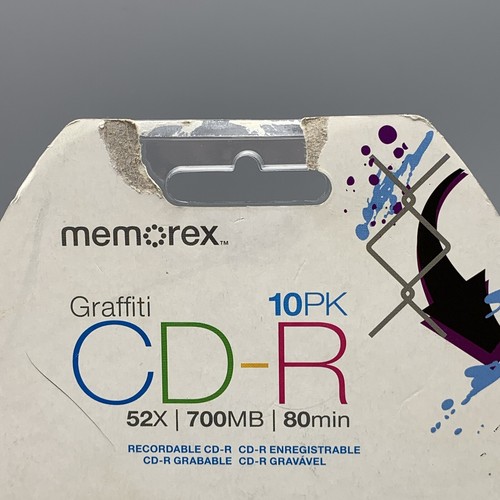 Memorex Graffiti CD-R 10er Pack & Scotch Slim CD Shades Hüllen 25er Pack VERSIEGELT - Bild 5 von 17