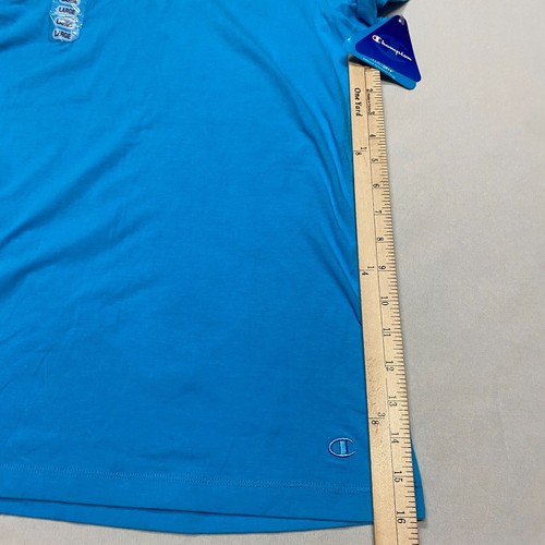 Champion Pro T-Shirt Women's Large Blue Quick Dry Cap Sleeve Pullover V-Neck NEW - Picture 7 of 12