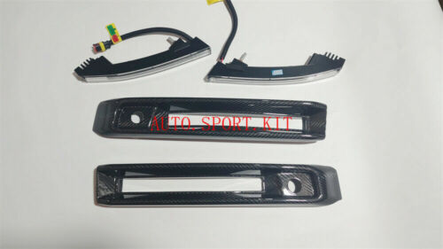 Carbon Fiber Front Bumper Cover LED Light Trim For Benz W463A W464 G63 AMG 19-23 - Picture 2 of 6