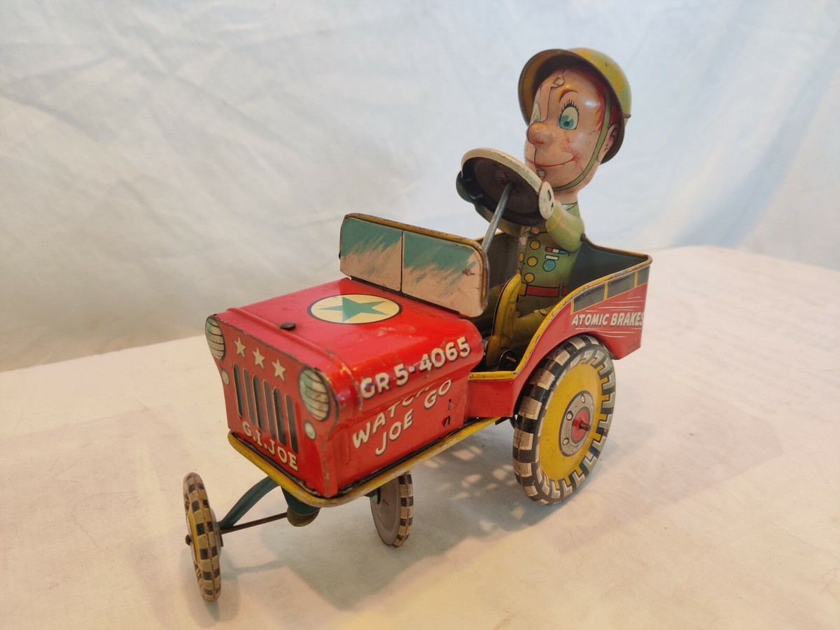 G.I. Joe Jouncing Jeep Tin Toy CR5-4065 Atomic Brakes G.I. Joe Jouncing Jeep Tin Toy CR5-4065 Atomic Brakes