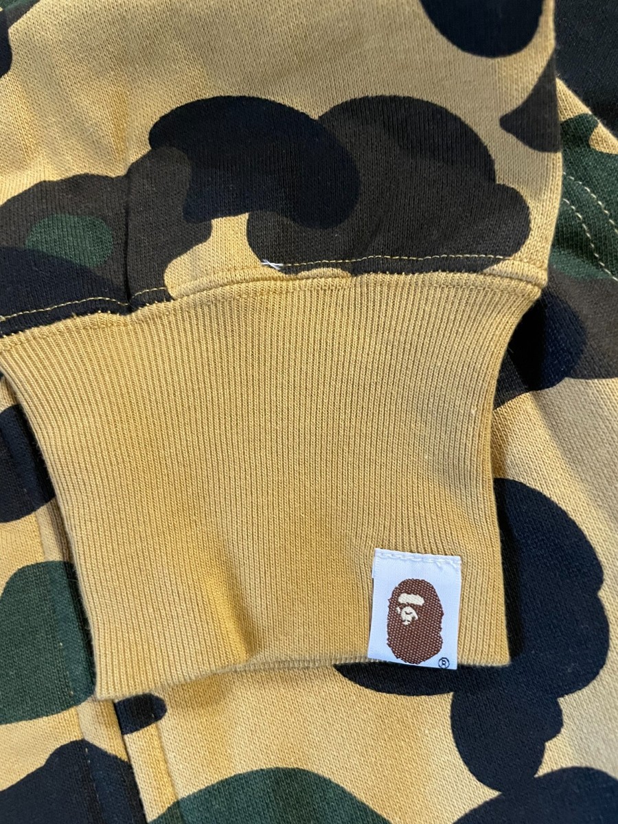NEW BAPE 1st Camo Shark Full Zip Hoodie Yellow Size S-XXL FW23