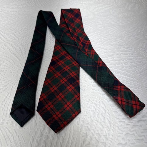 J Crew Crewcuts Plaid Christmas Tie Cotton Green,red - Picture 5 of 8