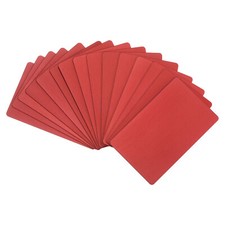 15pcs Anodized Aluminum Business Card 0.8mm Laser Engrave Name Card Blanks Red