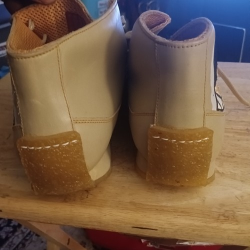 EXTREMELY RARE Platinum FUBU Fat Albert Beige Leather Vintage Shoes-Mens sz 9 - Picture 4 of 11