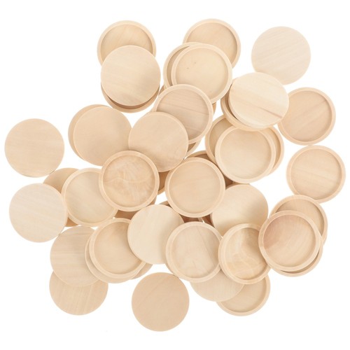 50 Pcs Retro Wooden Holder Vintage Pendant Blank Base Jewelry Tray