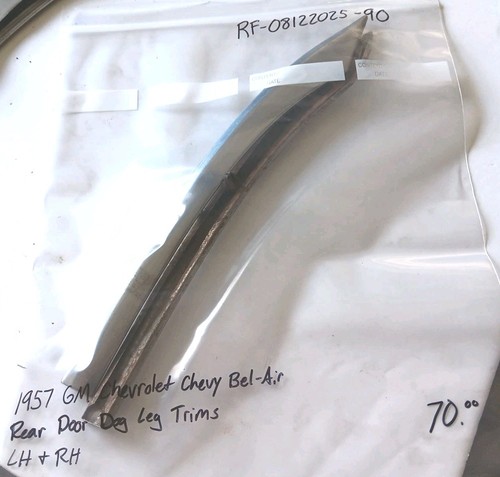 (2)Original 1957 GM BelAir(?)Rear Door Dog Leg Trims? LH & RH - 2 Or 4 Door? - Picture 9 of 9
