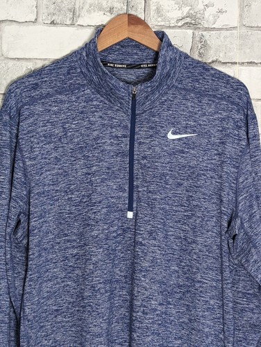 Nike Dri-Fit Element Half-Zip Langarm-Laufoberteil royalblau Größe Large  - Bild 2 von 19