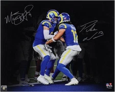 Matthew Stafford and Puka Nacua Rams Signed 16x20 TD Celebration Spotlight Photo