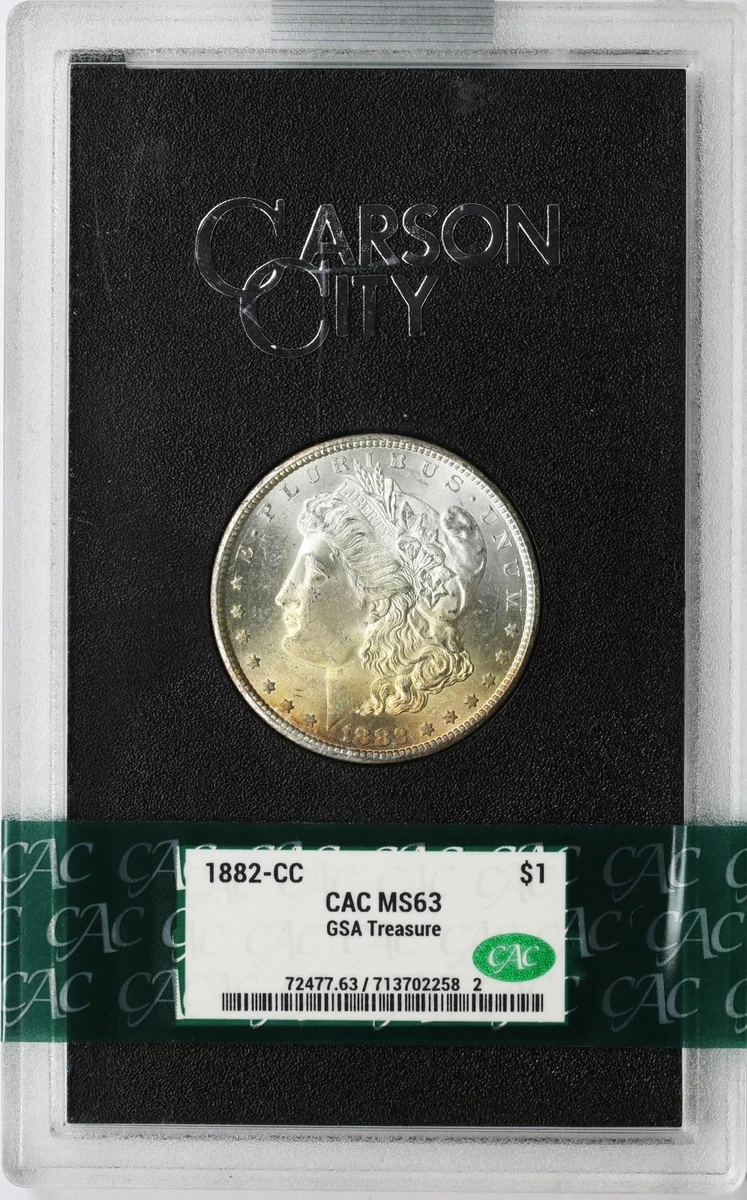 アメリカ モルガンダラー 1882年 CC カーソンシティ PCGS MS63 1882-CC