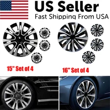15"/16"Set of 4 Snap On Full Hub Cap Wheel Covers Fit for R16/15 Tire &Steel Rim