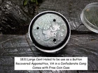 Old Rare Vintage Antique Relic 1831 Large Cent Button Confederate Appomattoa, VA