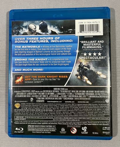 The Dark Knight Rises Blu-ray 2012 Christopher Nolan Christian Bale - Imagen 2 de 4