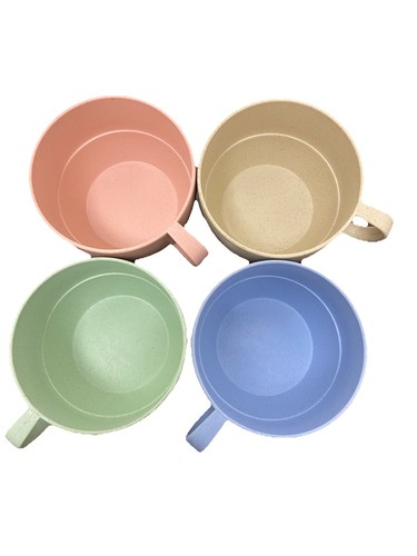 5 Pack Wheat Straw Unbreakable Tableware Kettle Cups Set - Picture 1 of 9