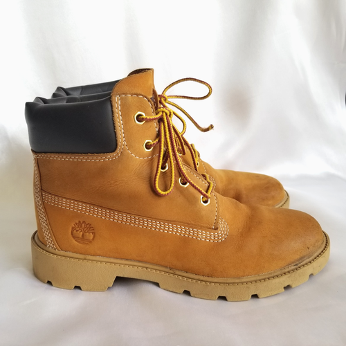 Timberland 6 Pulgadas Premium Bota Impermeable Trigo Nubuck EE. UU. Niños Grandes Talla 4 - Imagen 5 de 7