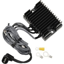 Compu-Fire 32 Amp Voltage Regulator Finned Black Harley Davidson FX FL 55120