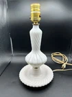 Vintage Swirl Pattern Milk Glass Boudoir Lamp