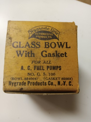 Vintage 1930/40s Hygrade Line Automotive Products Glass Bowl - Bild 3 von 6