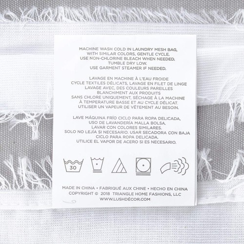 , White & Gray Stripe Clip Jacquard Shower Curtain, 72" x 72", 72" x 72 - Picture 4 of 4