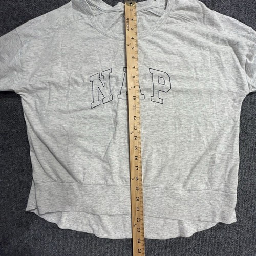 GAP Sweatshirt Love Damen Large grau "NAP" sportliche Buchstaben Athleisure - Bild 6 von 9