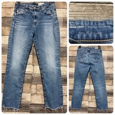 AG Mari Crop Jeans Womens 29R High Rise Slim Straight Stretch Inseam 25.5 READ