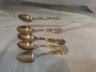 FIVE VINTAGE REED & BARTON STERLING FRANCIS SPOONS