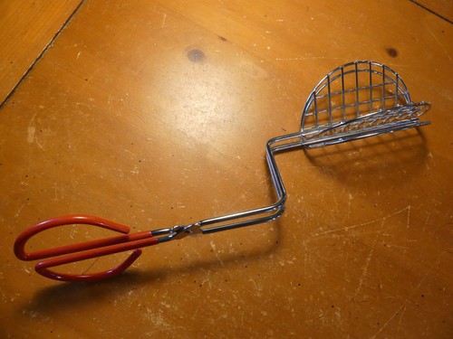 HIC Taco Shell Zange zum Braten roter Griff Edelstahl 13" Küchenwerkzeug - Bild 1 von 10